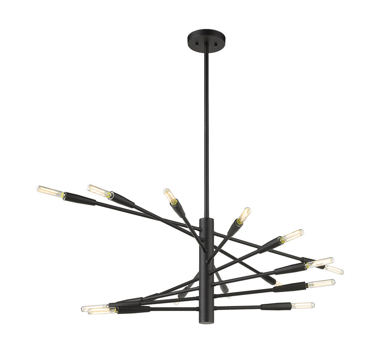 Z-Lite 737-16MB 16 Light Chandelier, Matte Black