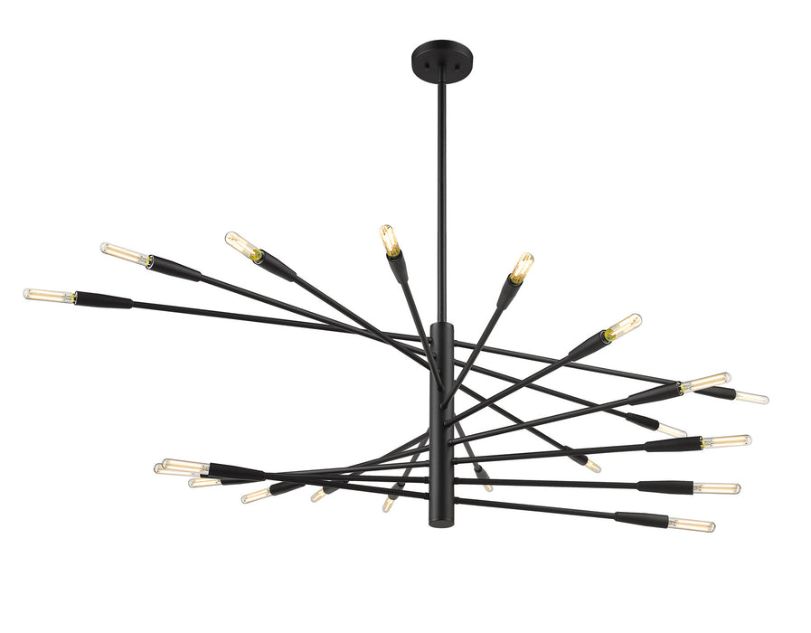 Z-Lite 737-20MB 20 Light Chandelier, Matte Black