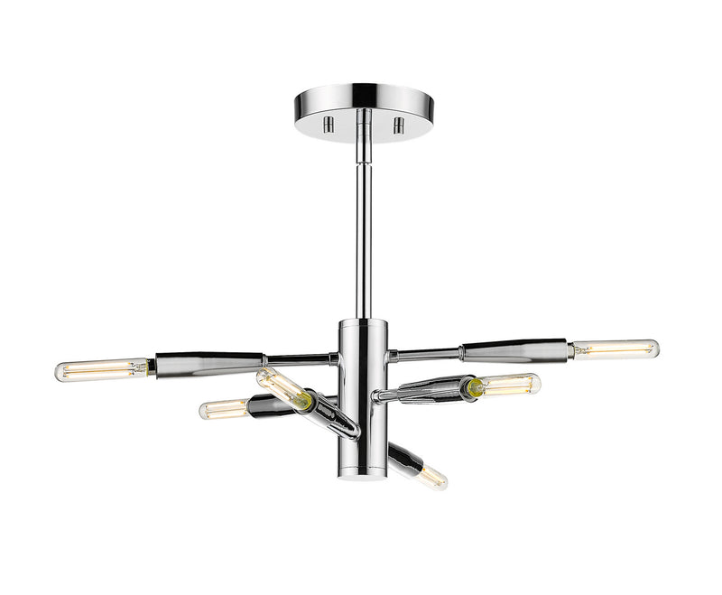 Z-Lite 737SF6-CH Six Light Semi Flush Mount, Chrome