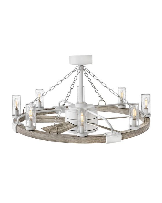Hinkley 902928FMW-LWD 36" with 28" LED Fandelier, Matte White