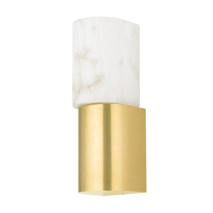 Hudson Valley 1061-AGB One Light Wall Sconce, Aged Brass