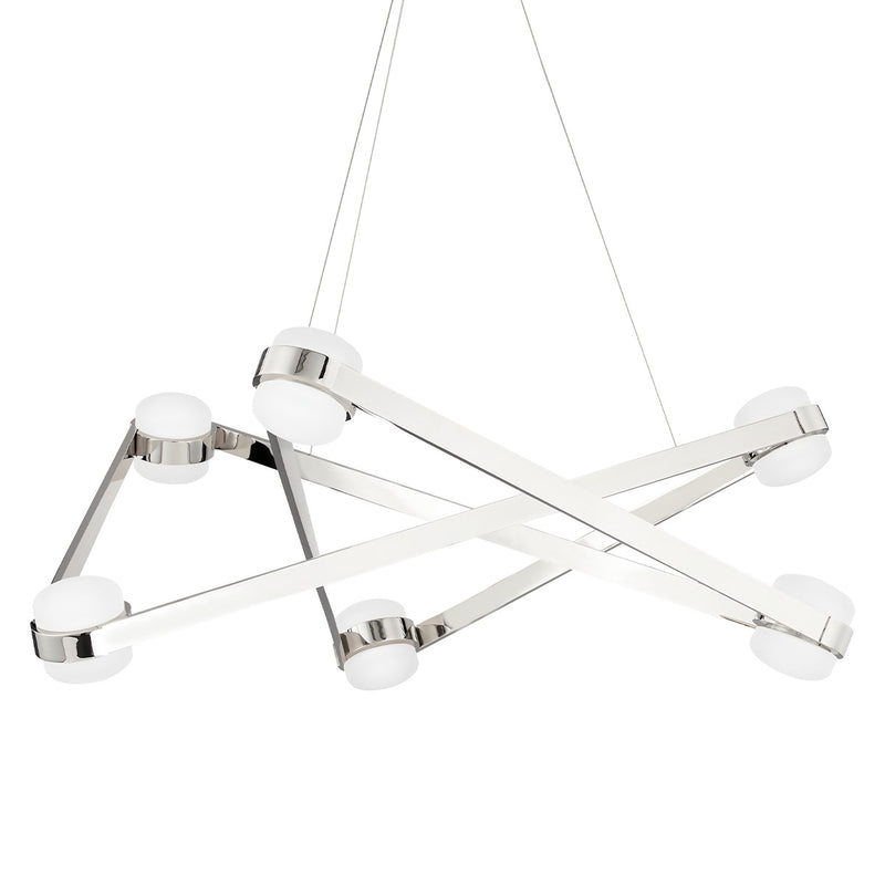 Hudson Valley 2738-PN LED Chandelier, Polished Nickel