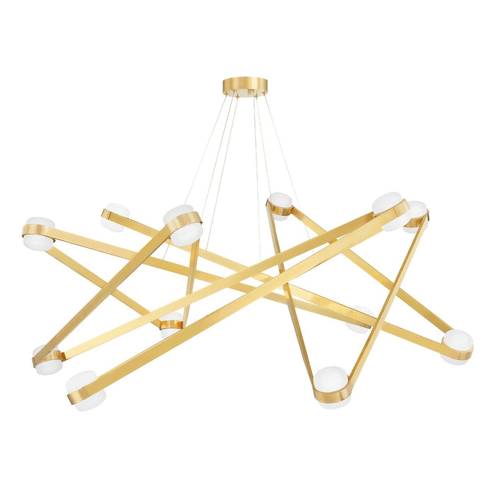 Hudson Valley 2756-AGB LED Chandelier, Aged Brass