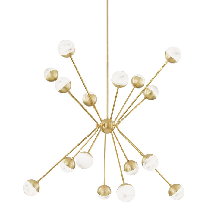 Hudson Valley 2851-AGB LED Chandelier, Aged Brass