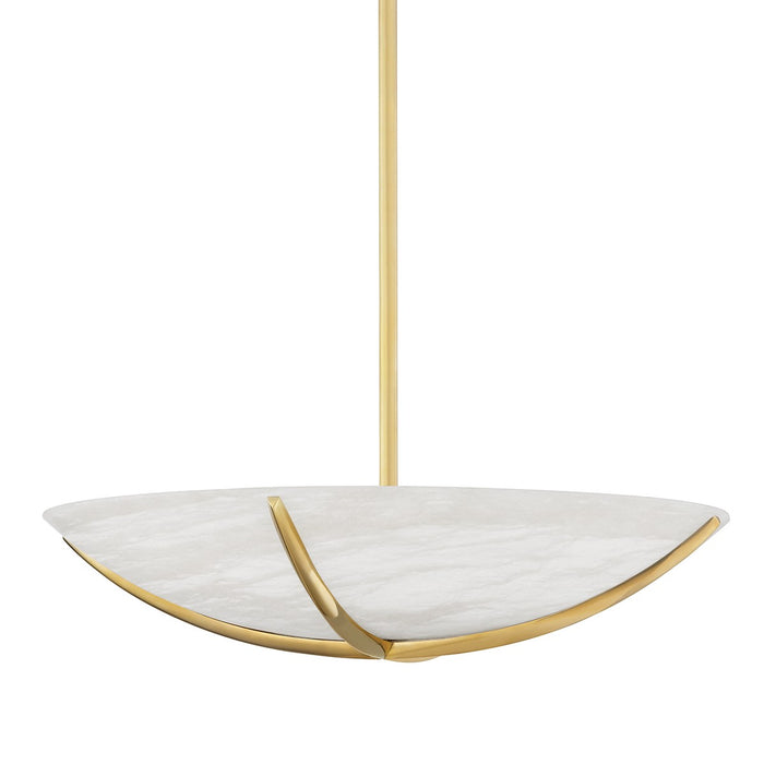 Hudson Valley 3522-AGB Six Light Pendant, Aged Brass
