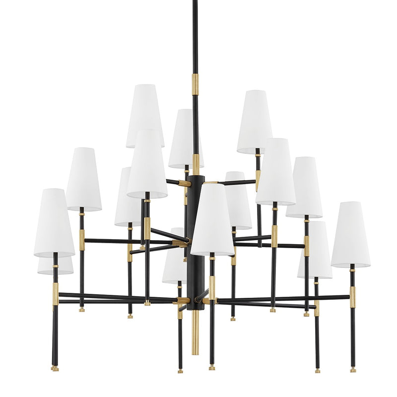 Hudson Valley 3748-AOB 15 Light Chandelier, Aged Old Bronze