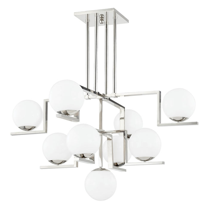 Hudson Valley 5089-PN Nine Light Chandelier, Polished Nickel