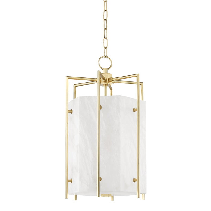 Hudson Valley 7014-AGB LED Lantern, Aged Brass