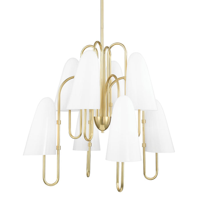 Hudson Valley 7178-AGB Eight Light Chandelier, Aged Brass