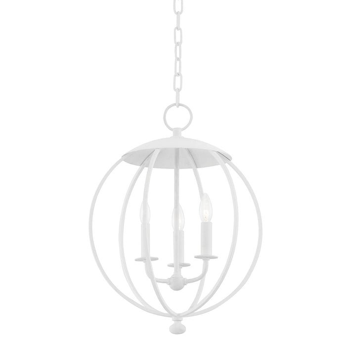 Hudson Valley 9117-WP Three Light Lantern, White Plaster