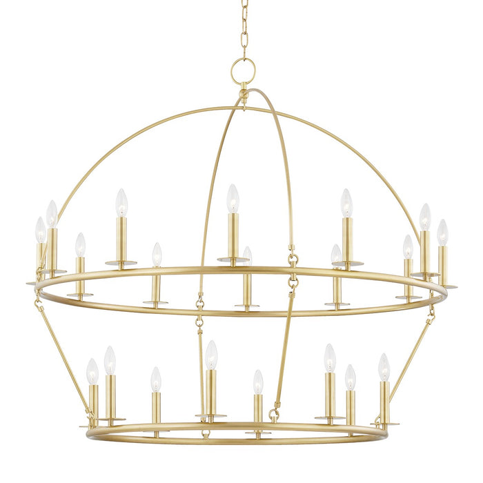 Hudson Valley 9549-AGB 20 Light Chandelier, Aged Brass