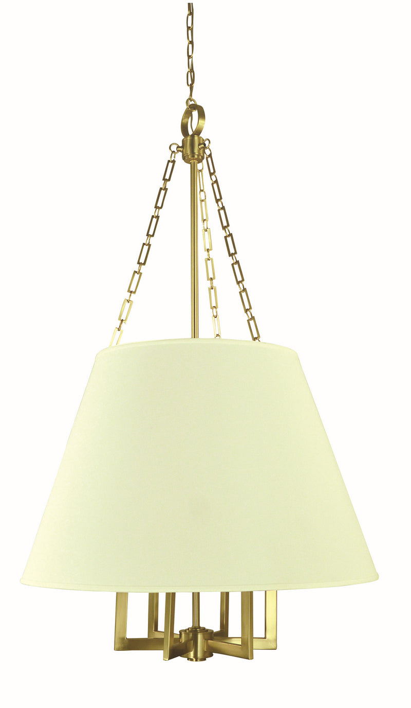 Framburg 5606 BR Six Light Foyer Chandelier, Brushed Brass