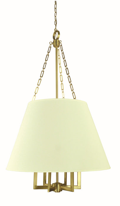 Framburg 5606 BR Six Light Foyer Chandelier, Brushed Brass