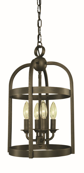 Framburg 5644 IRON Four Light Mini Chandelier, Iron