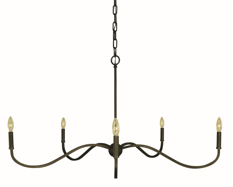 Framburg 5647 IRON Five Light Chandelier, Iron