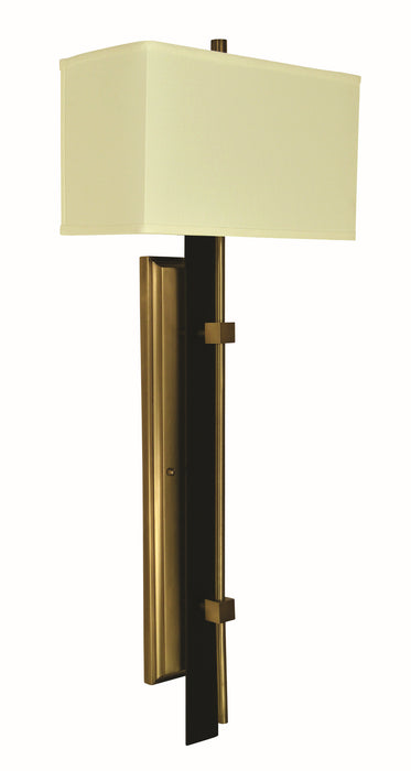 Framburg 5672 AB/MBLACK Two Light Wall Sconce, Antique Brass/Matte Black