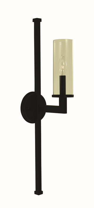 Framburg 5675 MBLACK One Light Wall Sconce, Matte Black