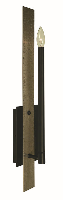 Framburg 5678 MBLACK/BN One Light Wall Sconce, Matte Black/Brushed Nickel