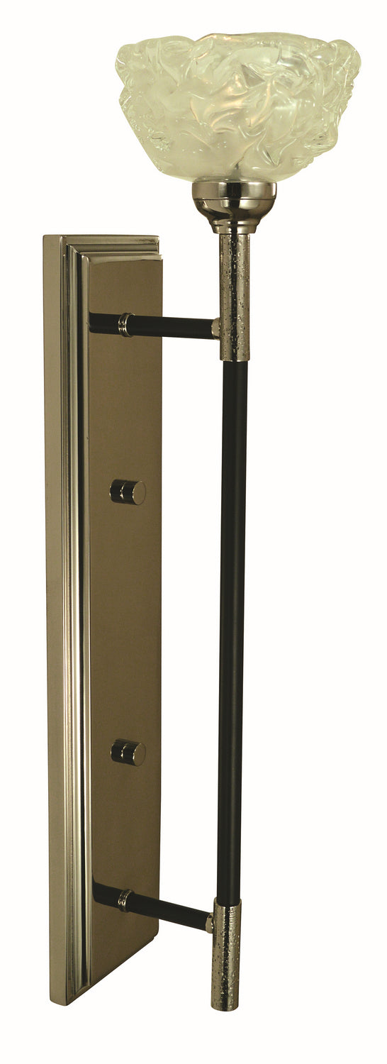 Framburg 5679 PN/MBLACK One Light Wall Sconce, Polished Nickel/Matte Black