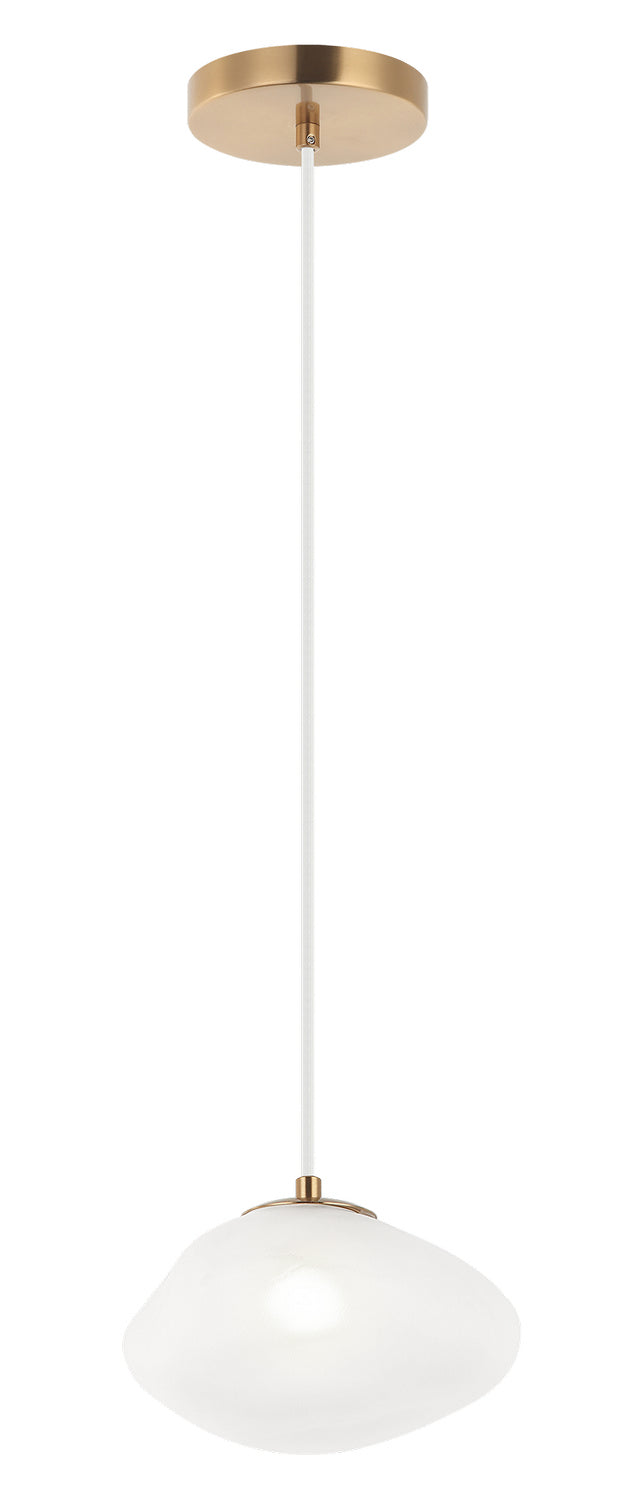 Matteo Lighting C60201AG One Light Pendant, Aged Gold Brass
