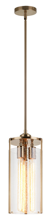 Matteo Lighting C62203AG Three Light Pendant, Aged Gold Brass