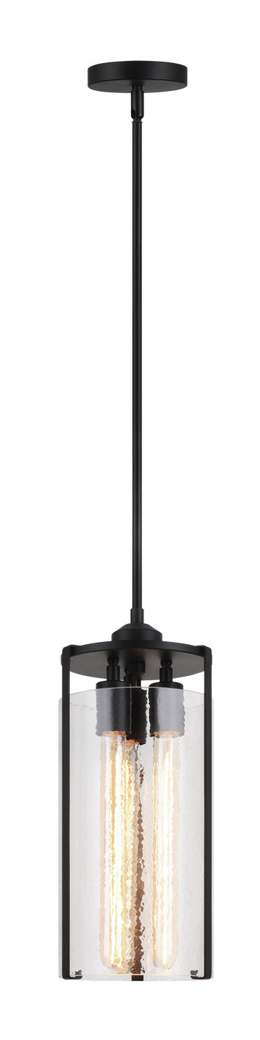 Matteo Lighting C62203BK Three Light Pendant, Black