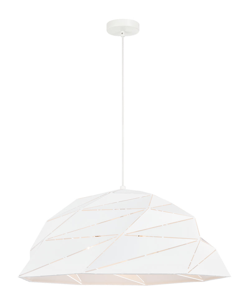 Matteo Lighting C72721WH Three Light Pendant, White