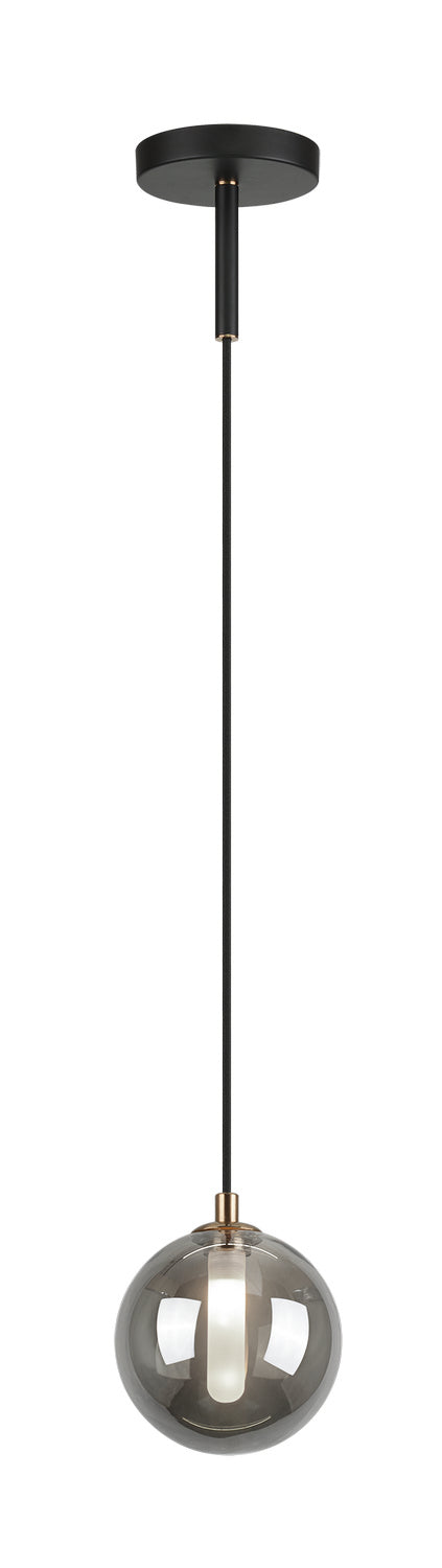 Matteo Lighting C81001SM One Light Pendant, Smoke