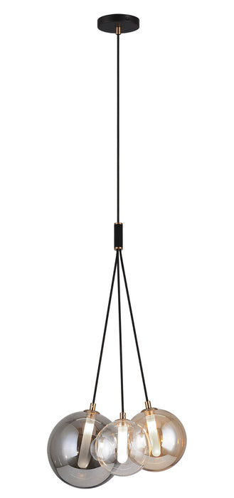 Matteo Lighting C81003BK LED Chandelier, Black