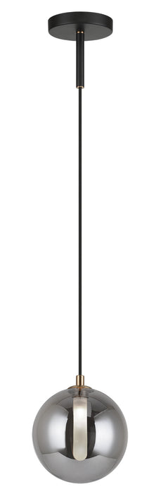 Matteo Lighting C81011SM One Light Pendant, Smoke