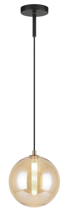 Matteo Lighting C81021AM One Light Pendant, Amber