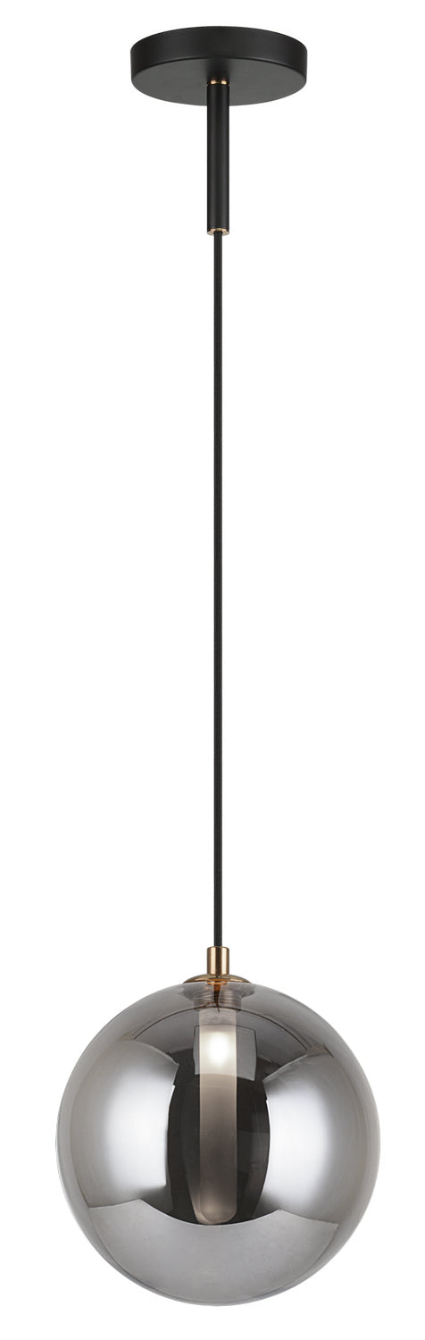 Matteo Lighting C81021SM One Light Pendant, Smoke