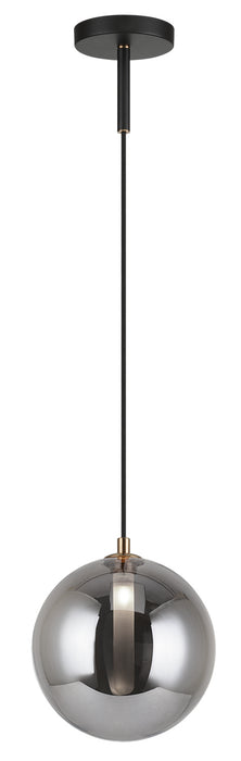 Matteo Lighting C81021SM One Light Pendant, Smoke