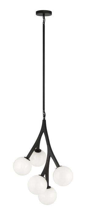 Matteo Lighting C81505BKOP Five Light Chandelier, Black