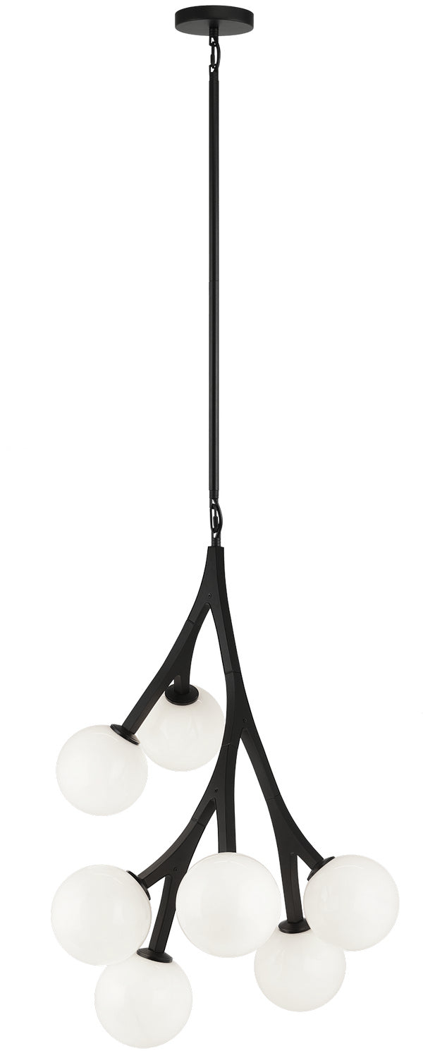 Matteo Lighting C81507BKOP Seven Light Chandelier, Black