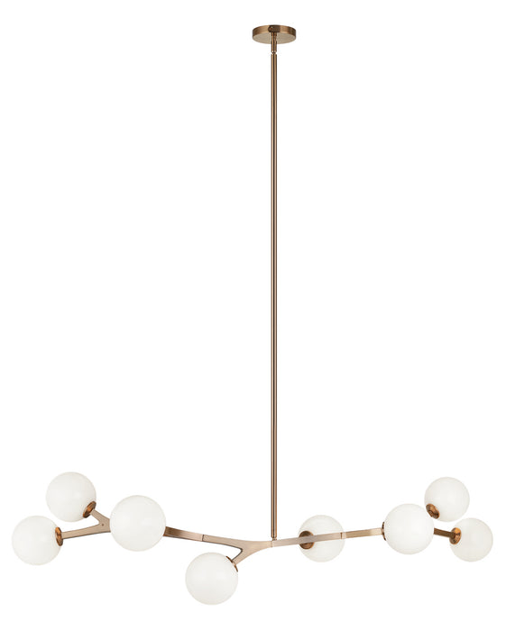 Matteo Lighting C81508AGOP Eight Light Chandelier, Aged Gold Brass
