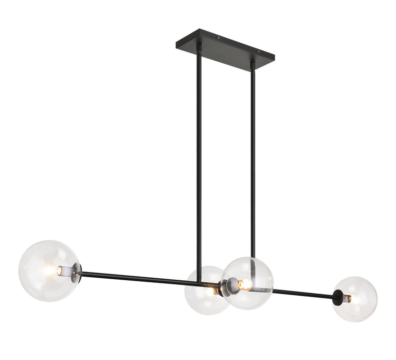 Matteo Lighting C81704BKCL Four Light Pendant