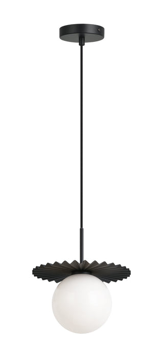 Matteo Lighting C83101BKOP One Light Pendant, Black