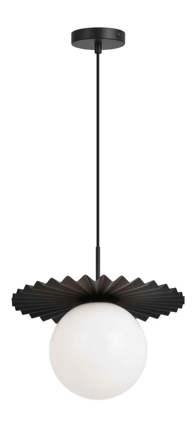 Matteo Lighting C83111BKOP One Light Pendant, Black
