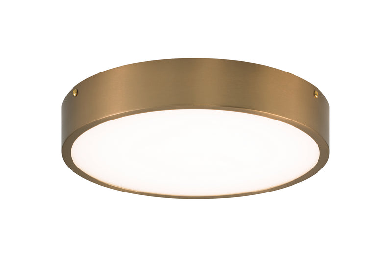 Matteo Lighting M13701AG LED Flush Mount, Aged Gold Brass