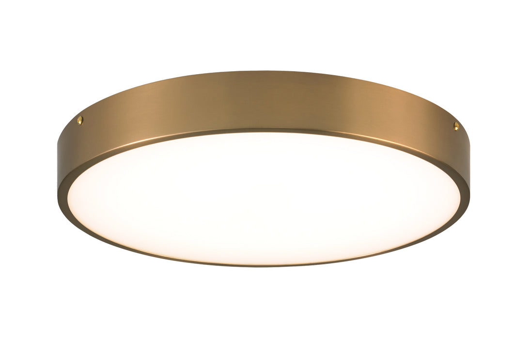 Matteo Lighting M13702AG LED Flush Mount, Aged Gold Brass