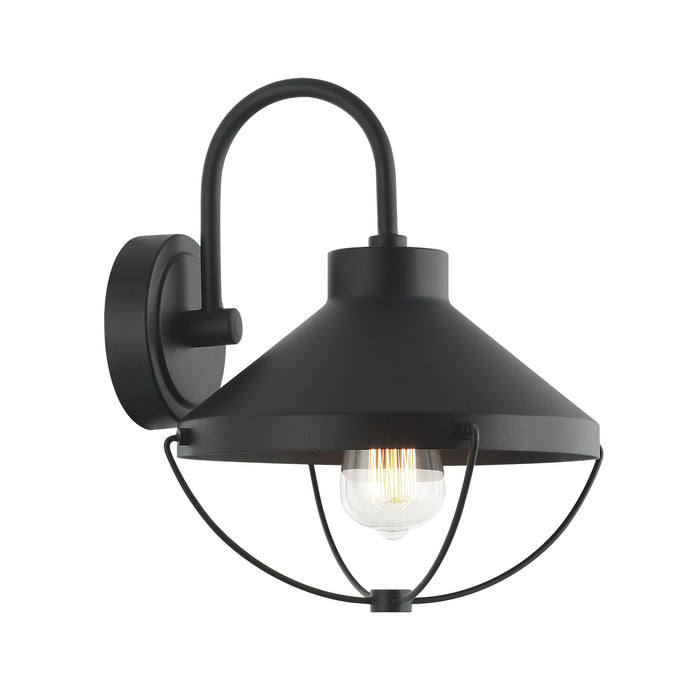 Matteo Lighting S10301MB One Light Wall Sconce, Matte Black