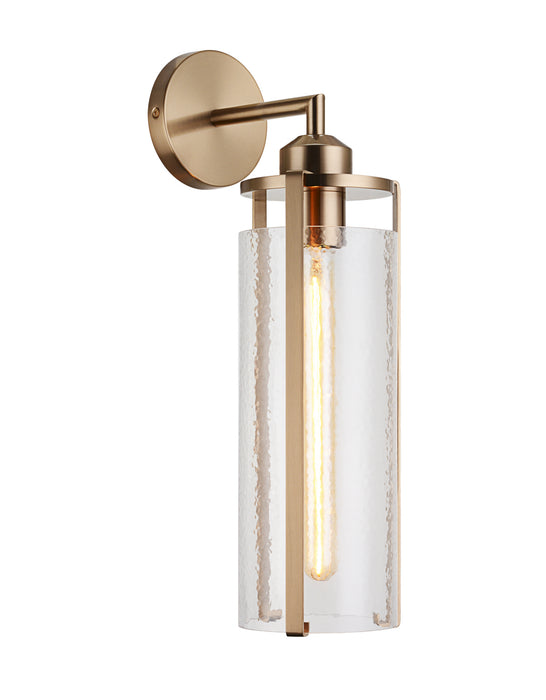 Matteo Lighting W62201AG One Light Wall Sconce, Aged Gold Brass