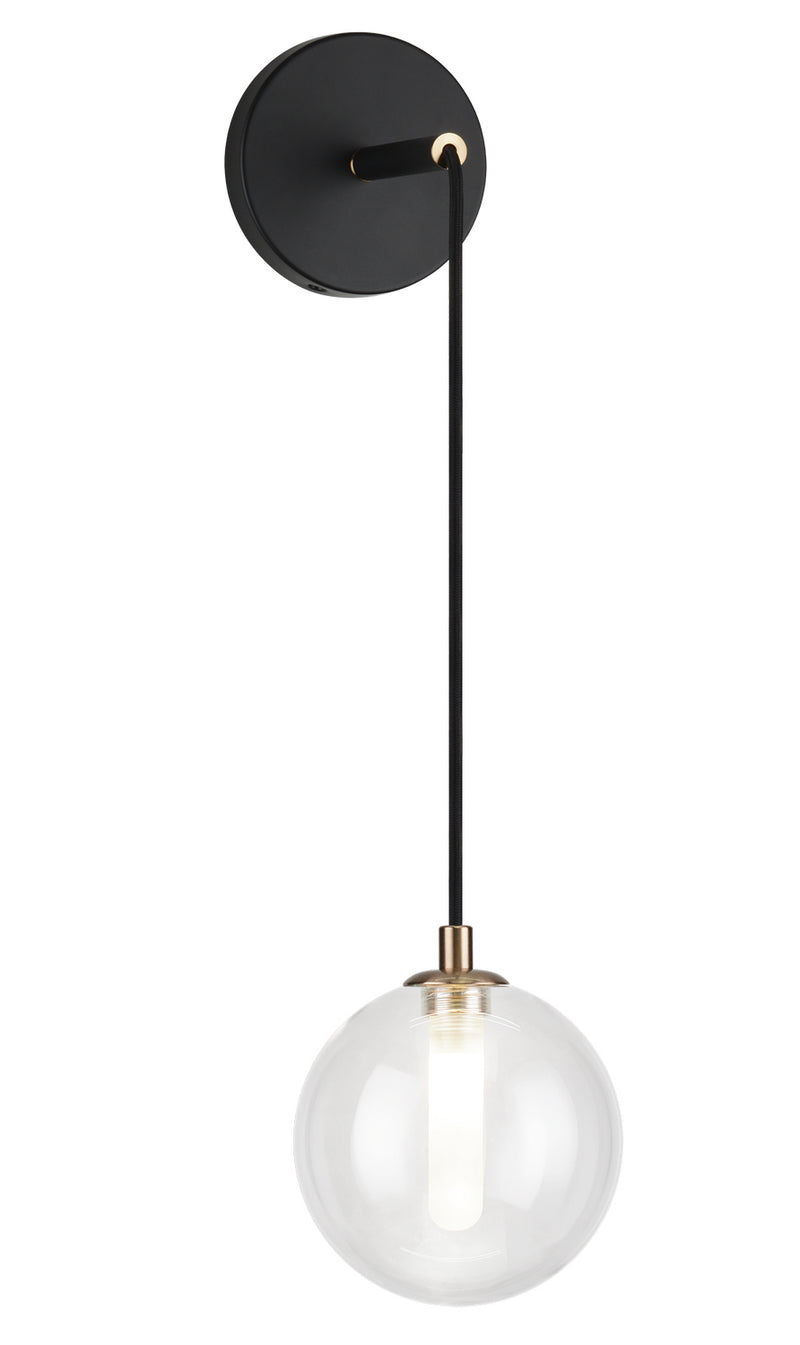 Matteo Lighting W81001CL One Light Wall Sconce, Clear