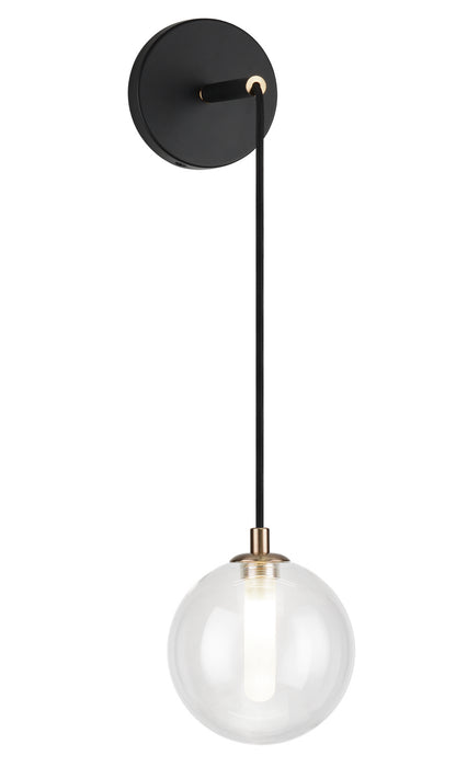 Matteo Lighting W81001CL One Light Wall Sconce, Clear