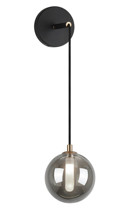 Matteo Lighting W81001SM One Light Wall Sconce, Smoke