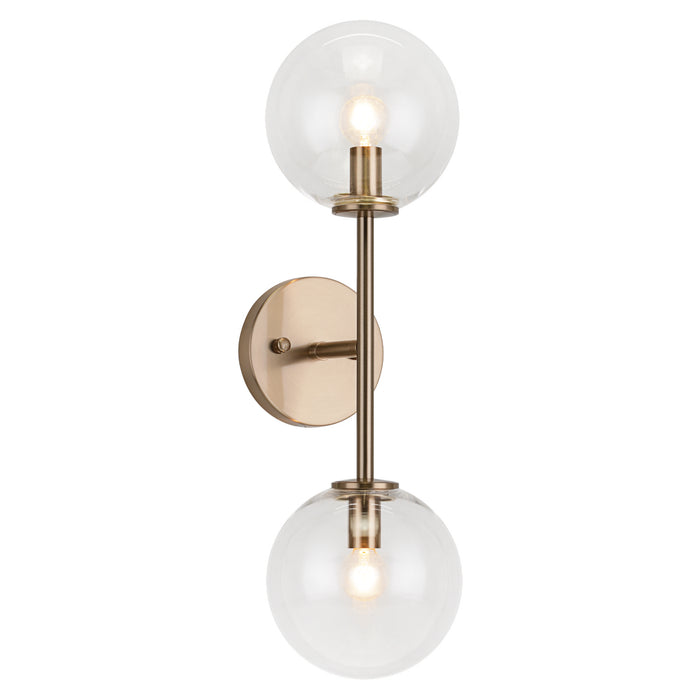 Matteo Lighting W81702AGCL Two Light Wall Sconce