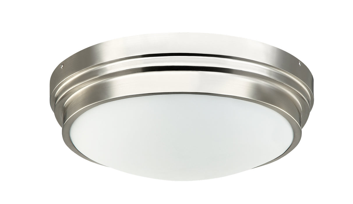Matteo Lighting X46402BN Two Light Flush Mount, Brushed Nickel