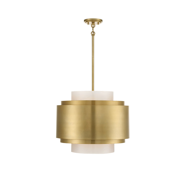 Savoy House 1-181-4-171 Four Light Pendant, Burnished Brass