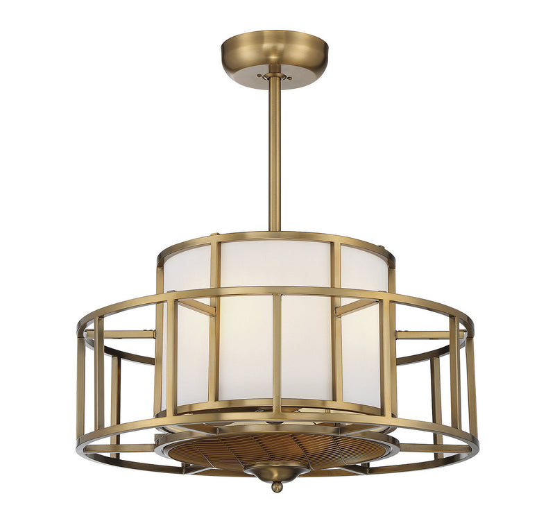 Savoy House 30-FD-126-322 Four Light Fan D'Lier, Warm Brass